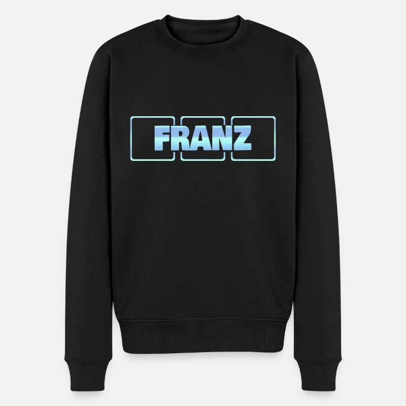 Franz als Baby - Männer Premium Bio Pullover - Schwarz