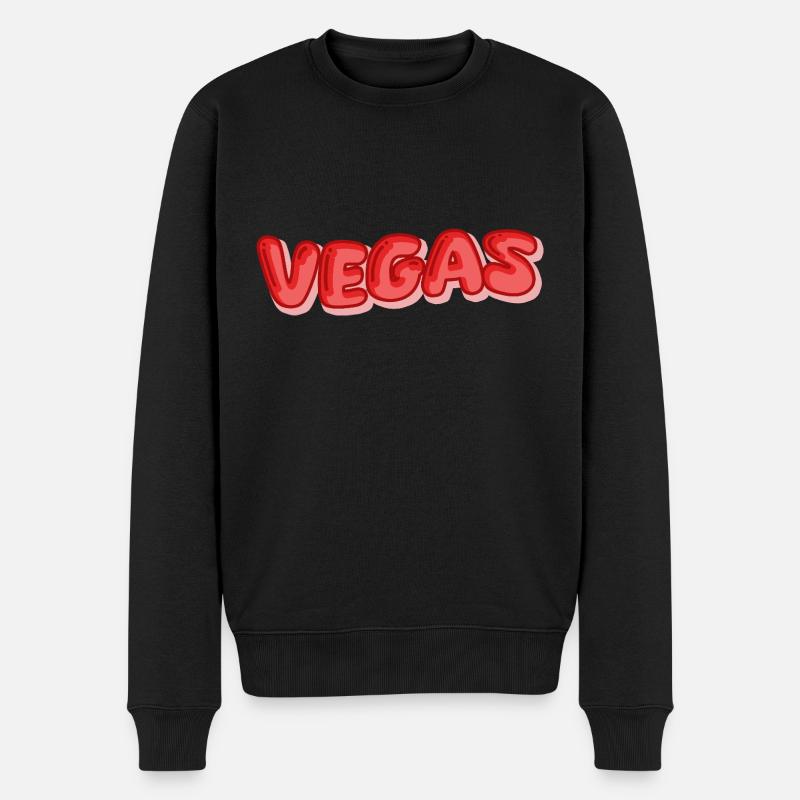 Urlaub Vegas - Männer Premium Bio Pullover - Schwarz