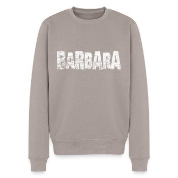 Barbara Lettrage - Pull Premium bio Homme - taupe - Devant - Nico (187cm)