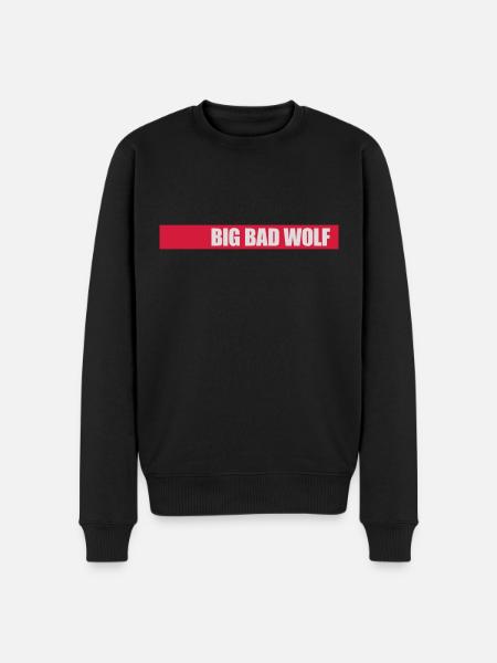 big bad wolf Zitat - Männer Premium Bio Pullover - Schwarz