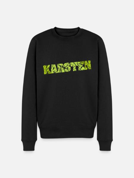 Name Karsten - Men's Premium Organic Jumper - black