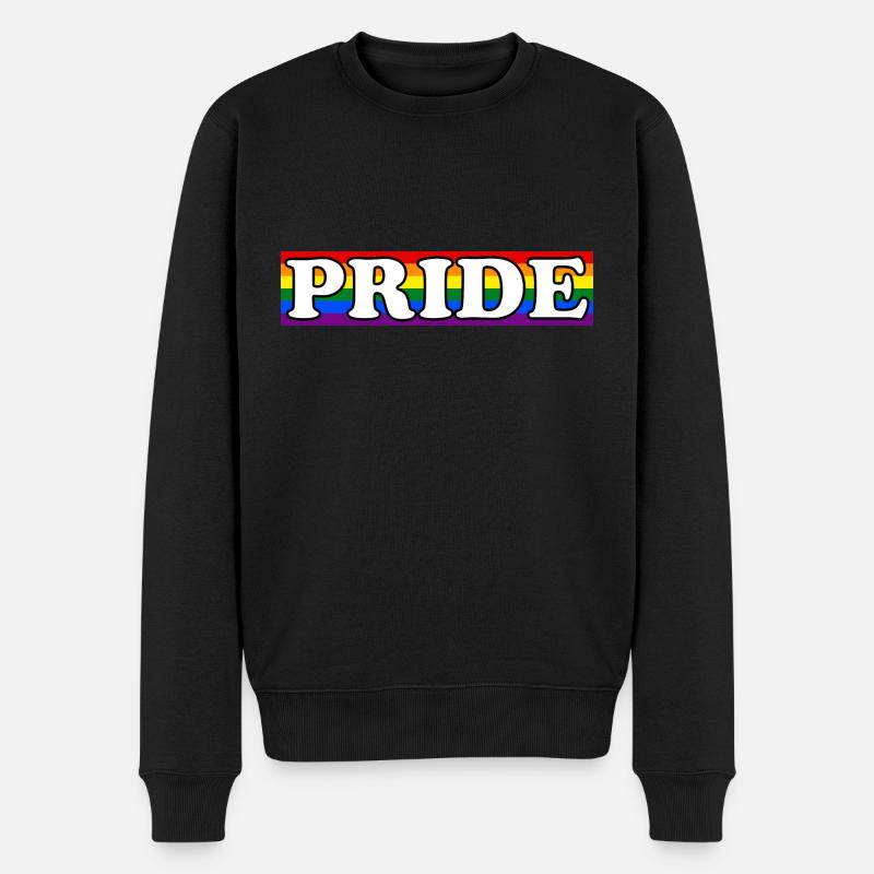 Arc-en-ciel de la fierté - Pull Premium bio Homme - noir