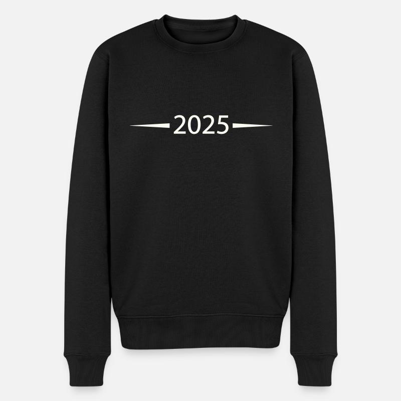 2025 - Männer Premium Bio Pullover - Schwarz