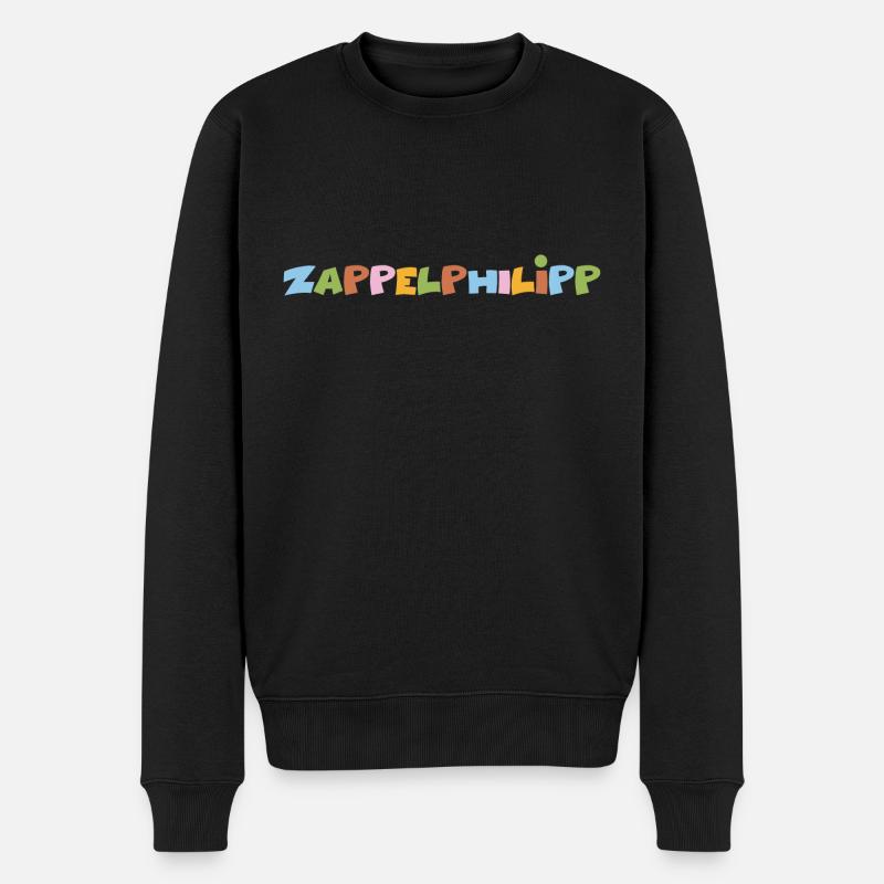Zappelphilipp - Männer Premium Bio Pullover - Schwarz