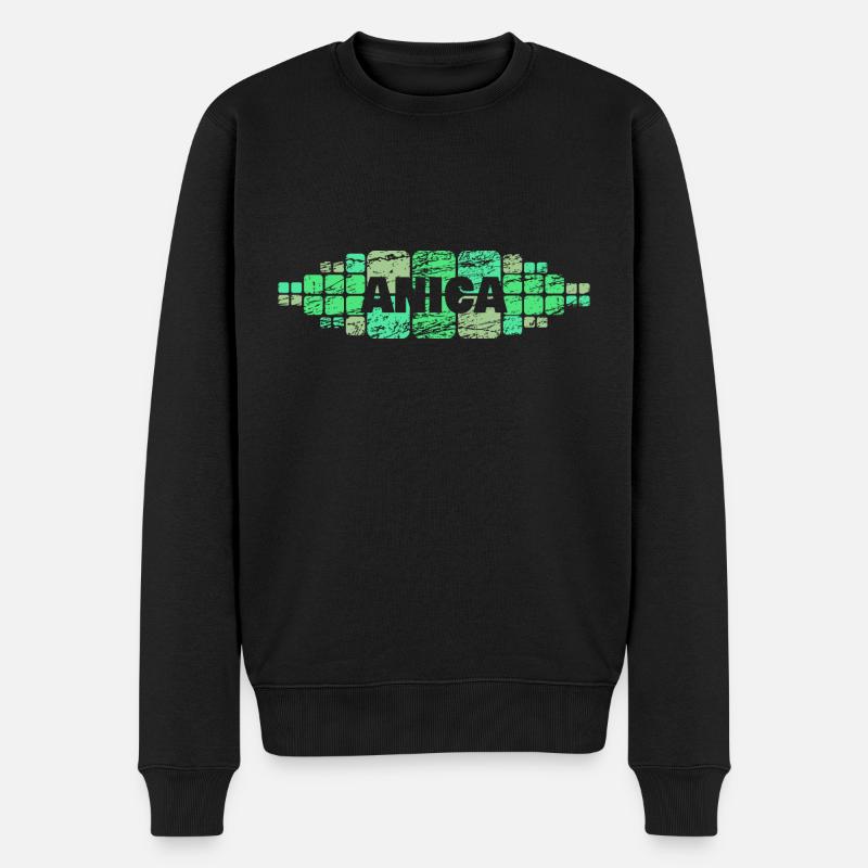 Mutter für Anica Mutti Mama - Männer Premium Bio Pullover - Schwarz