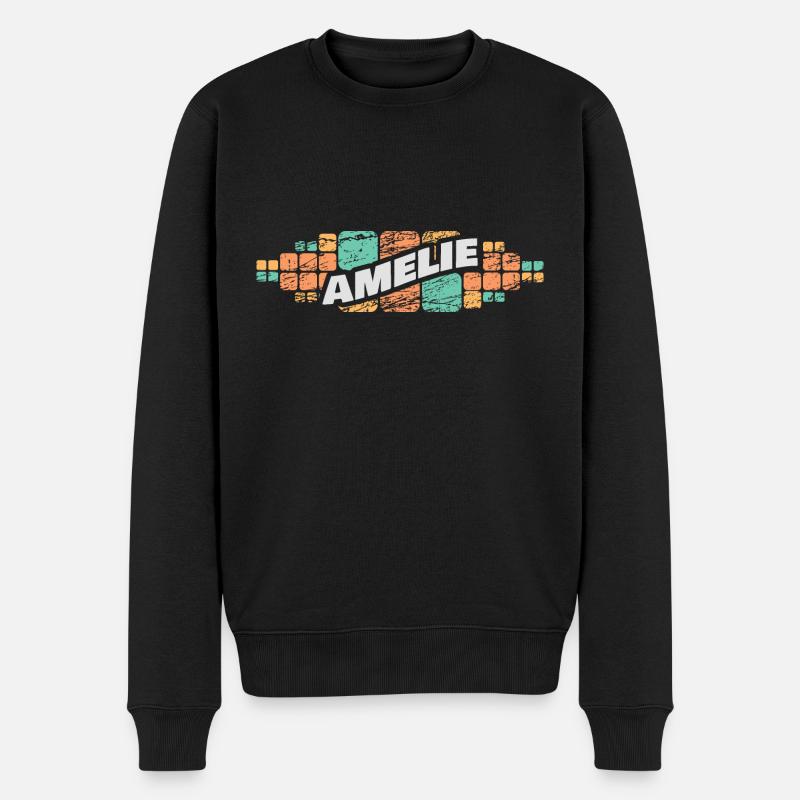 Amélie Amélie - Pull Premium bio Homme - noir