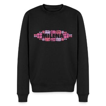 Mutti Milena - Männer Premium Bio Pullover - Schwarz - Vorne - Nico (187cm)