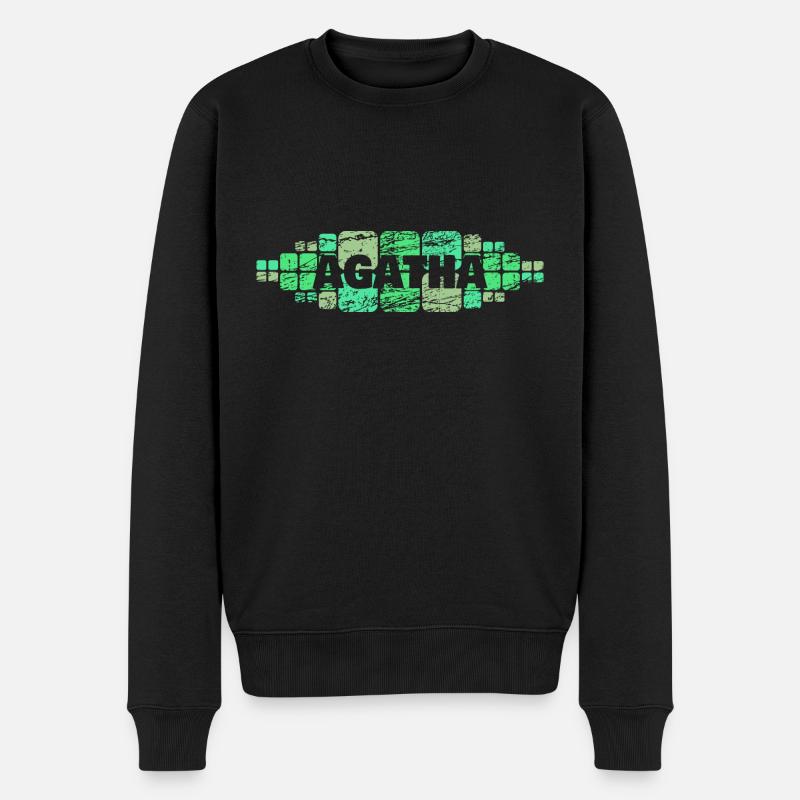 Geschenk für Agatha - Männer Premium Bio Pullover - Schwarz