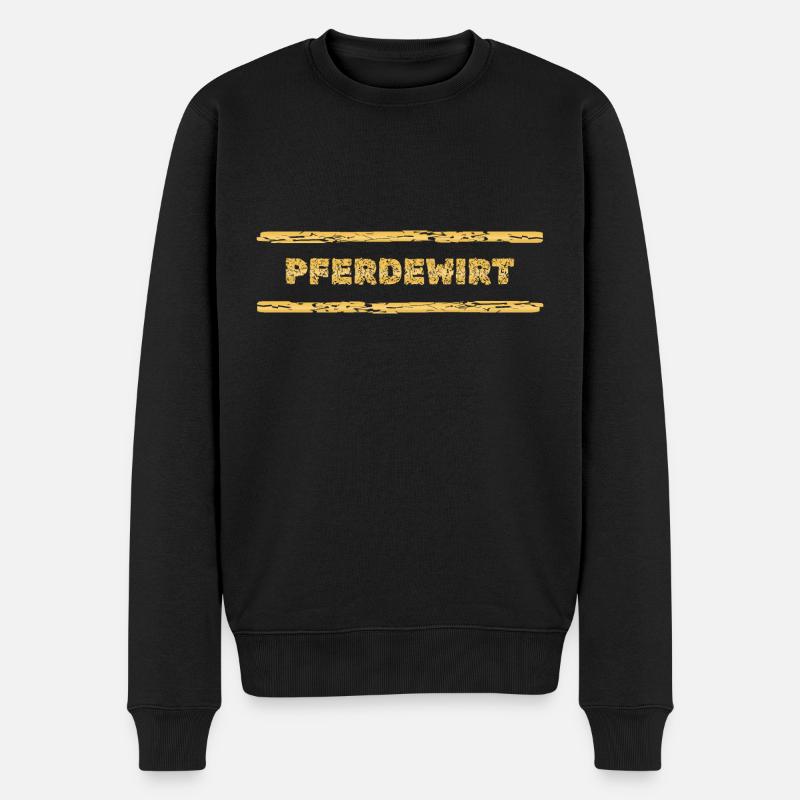 Pferdewirt als Beruf - Männer Premium Bio Pullover - Schwarz