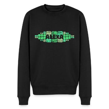 Geschenk für Alexa - Männer Premium Bio Pullover - Schwarz - Vorne - Nico (187cm)