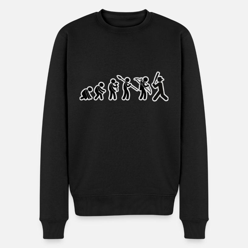 Evolution Baseball Noir Grunge - Pull Premium bio Homme - noir
