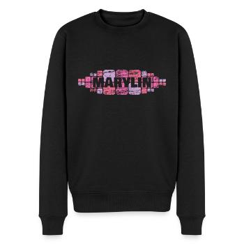 Mutti Marylin - Männer Premium Bio Pullover - Schwarz - Vorne - Nico (187cm)