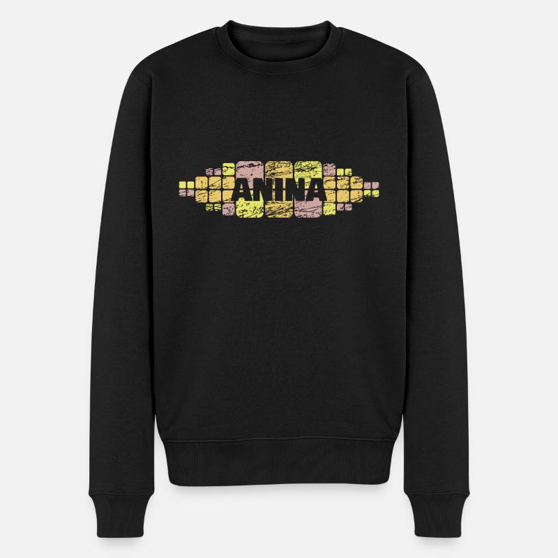 Anina als Mutti - Männer Premium Bio Pullover - Schwarz