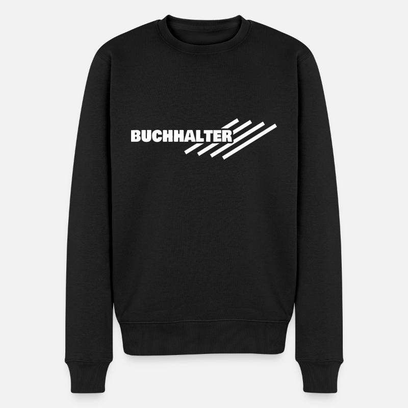 Buchhalter als Arbeitsplatz - Männer Premium Bio Pullover - Schwarz