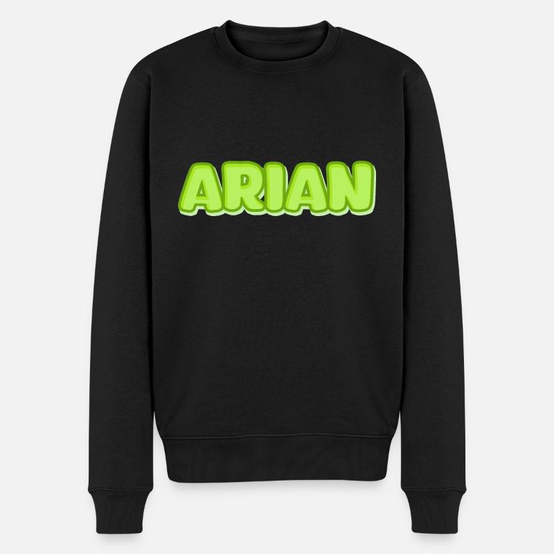 Arian Arian - Männer Premium Bio Pullover - Schwarz