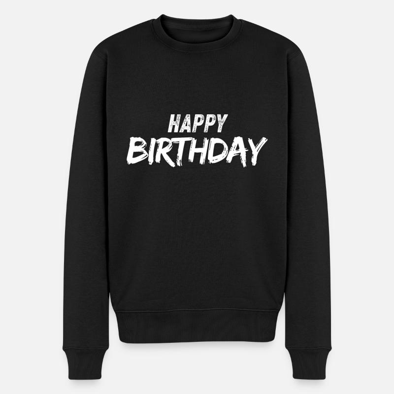 Happy Birthday - Männer Premium Bio Pullover - Schwarz