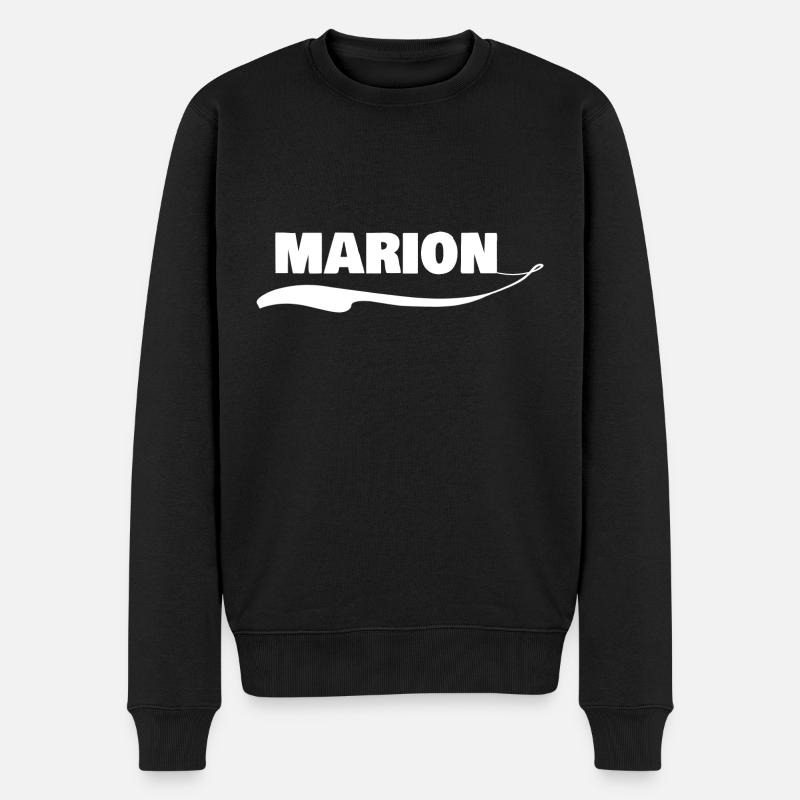 Prénom marion - Pull Premium bio Homme - noir