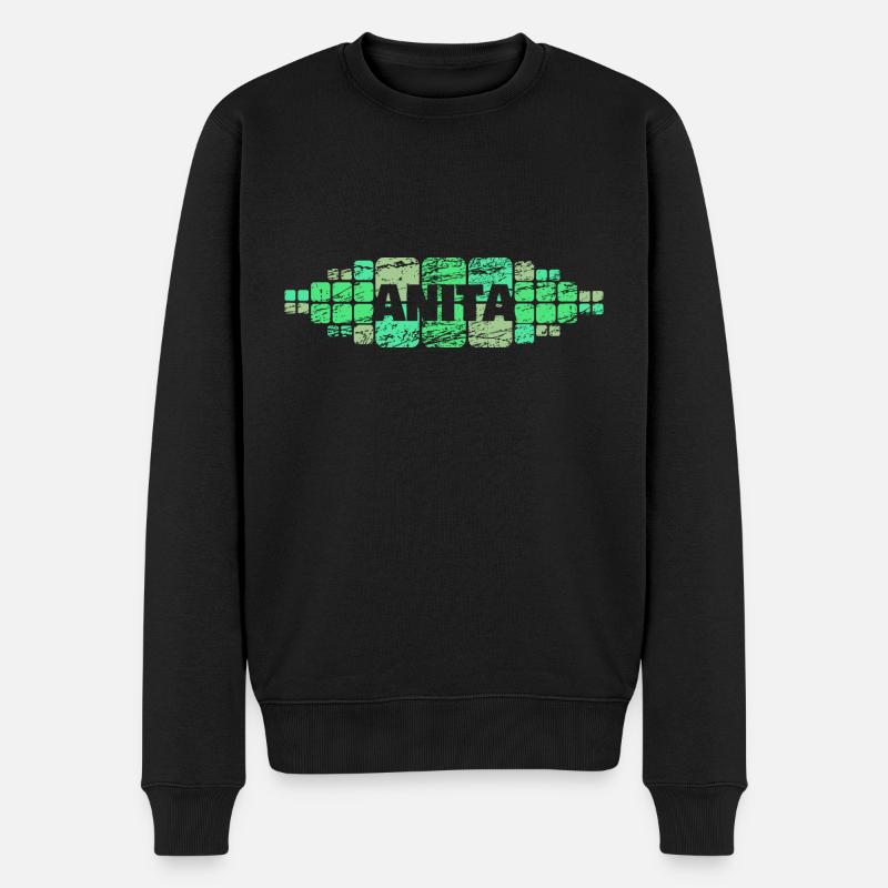 Anita als Mutti - Männer Premium Bio Pullover - Schwarz