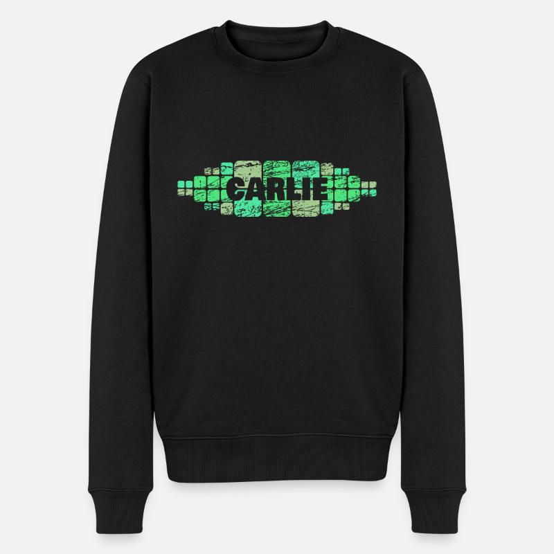 Carlie - Männer Premium Bio Pullover - Schwarz