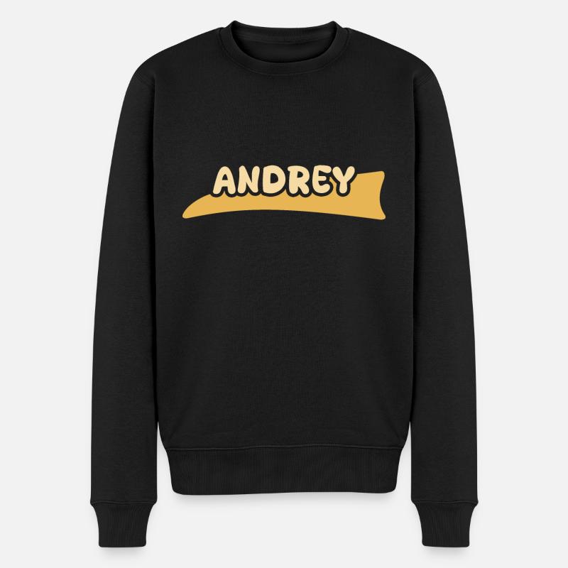 Andrey comme prénom - Pull Premium bio Homme - noir