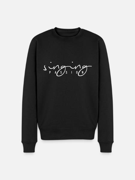 Liebe singen - Männer Premium Bio Pullover - Schwarz