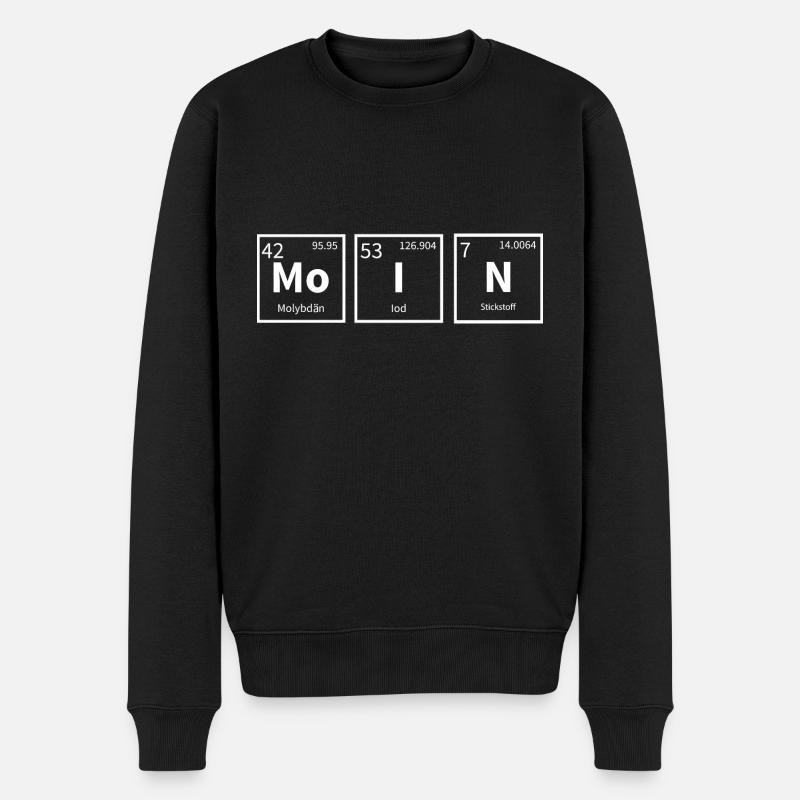 Moin Chemiker Geschenk Chemie Wissenschaft - Männer Premium Bio Pullover - Schwarz
