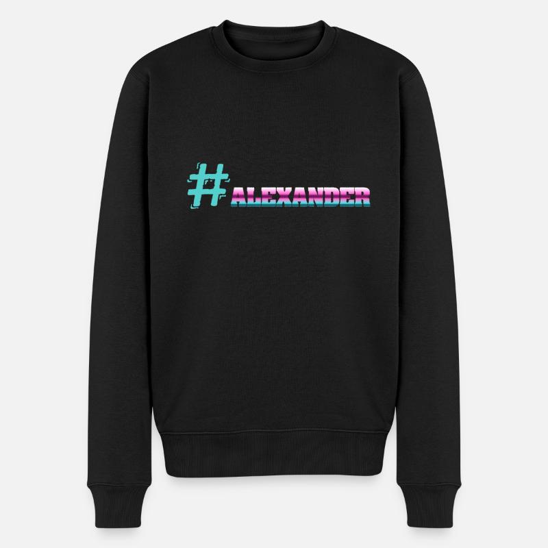 Geschenk für Alexander - Männer Premium Bio Pullover - Schwarz