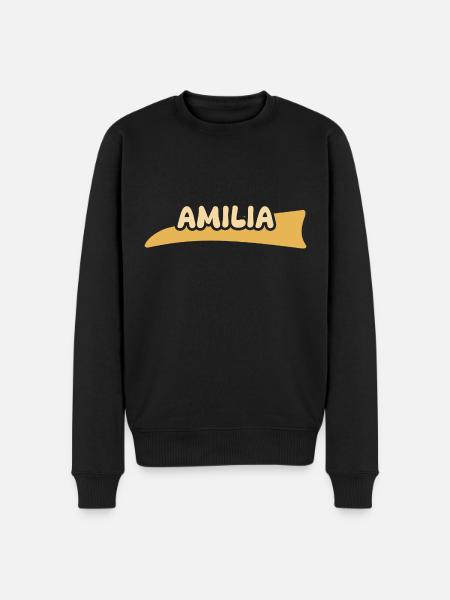 Amilia - Men's Premium Organic Jumper - black