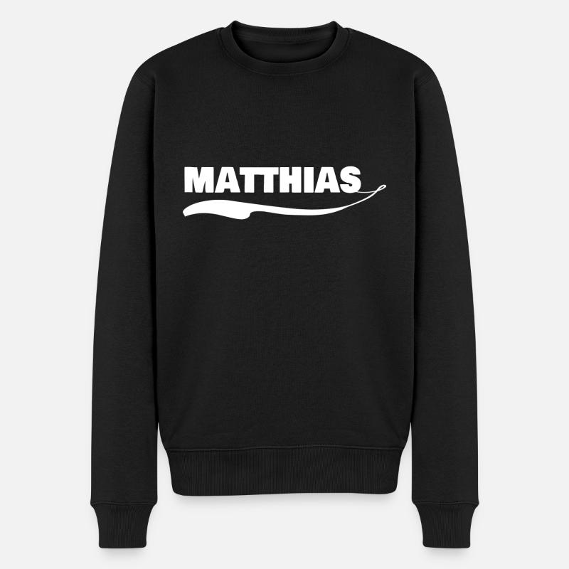 Matthias comme prénom - Pull Premium bio Homme - noir