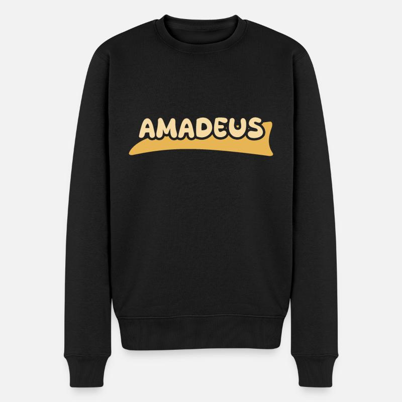 First name Amadeus - Men's Premium Organic Jumper - black