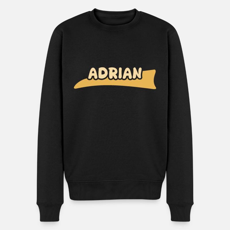 Adrian - Männer Premium Bio Pullover - Schwarz