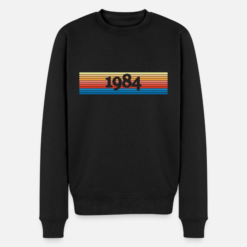 Jahr 1984 - Männer Premium Bio Pullover - Schwarz