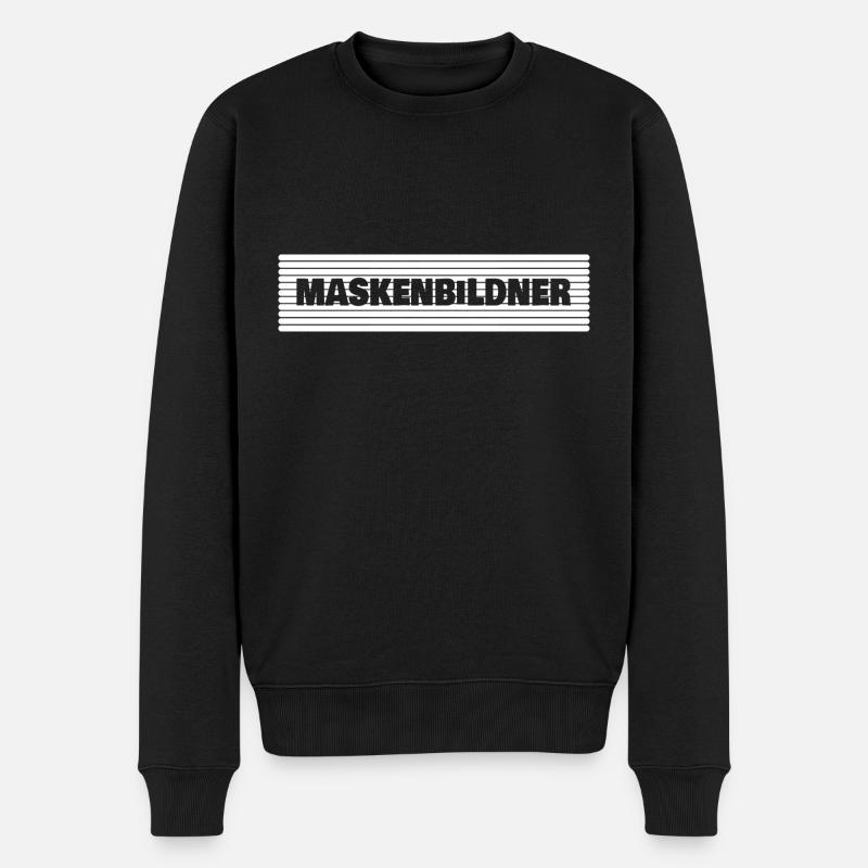 Maskenbildner - Männer Premium Bio Pullover - Schwarz