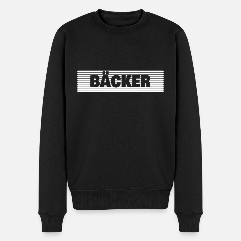 Gift for Baker - Men's Premium Organic Jumper - black