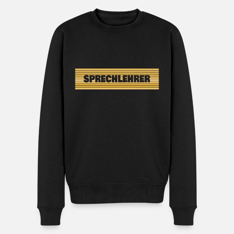 Beruf Sprechlehrer - Männer Premium Bio Pullover - Schwarz