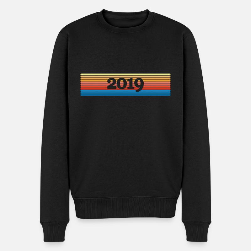 2019 2019 - Männer Premium Bio Pullover - Schwarz