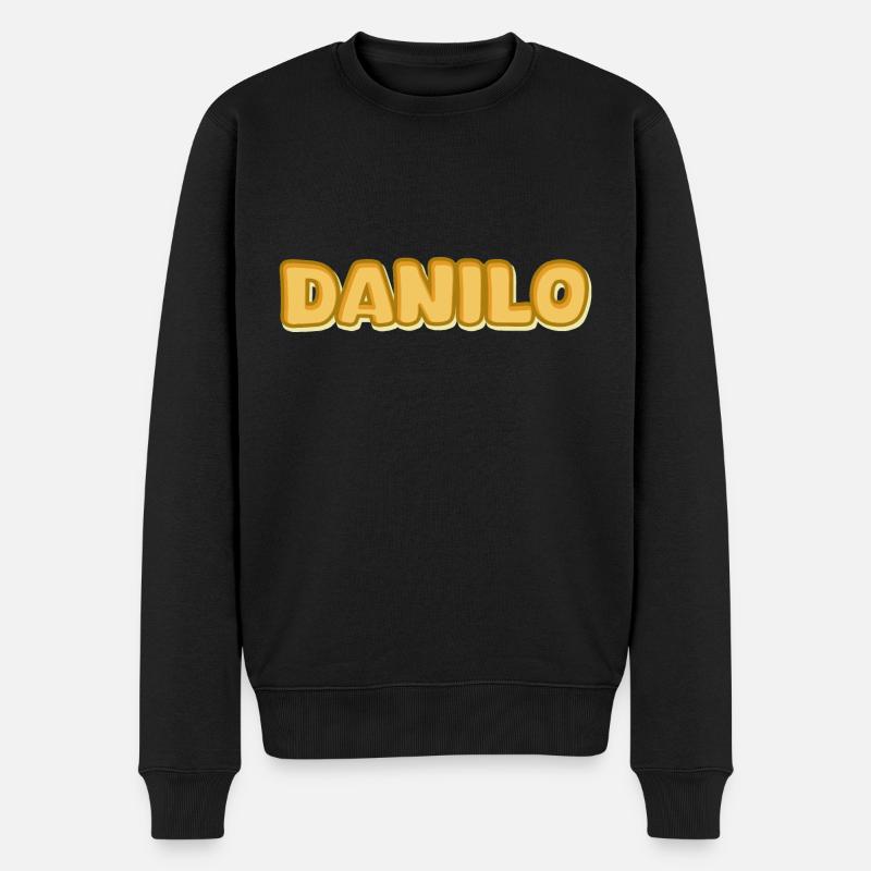 Danilo Danilo - Männer Premium Bio Pullover - Schwarz