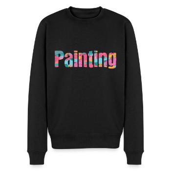 Maler Zeichner für Künstler - Männer Premium Bio Pullover - Schwarz - Vorne - Nico (187cm)