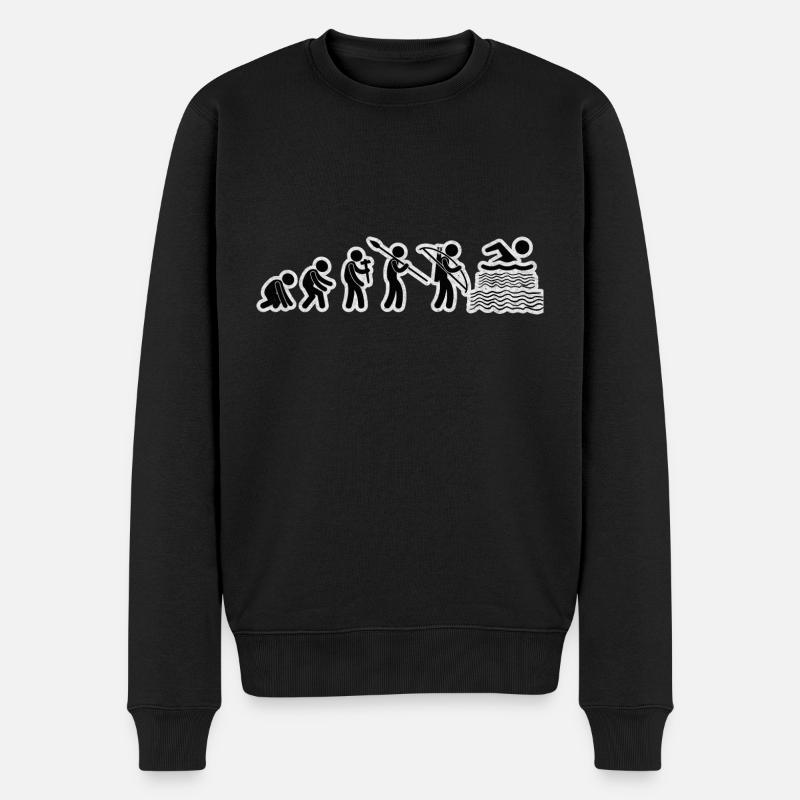 Evolution Natation Noir Grunge - Pull Premium bio Homme - noir