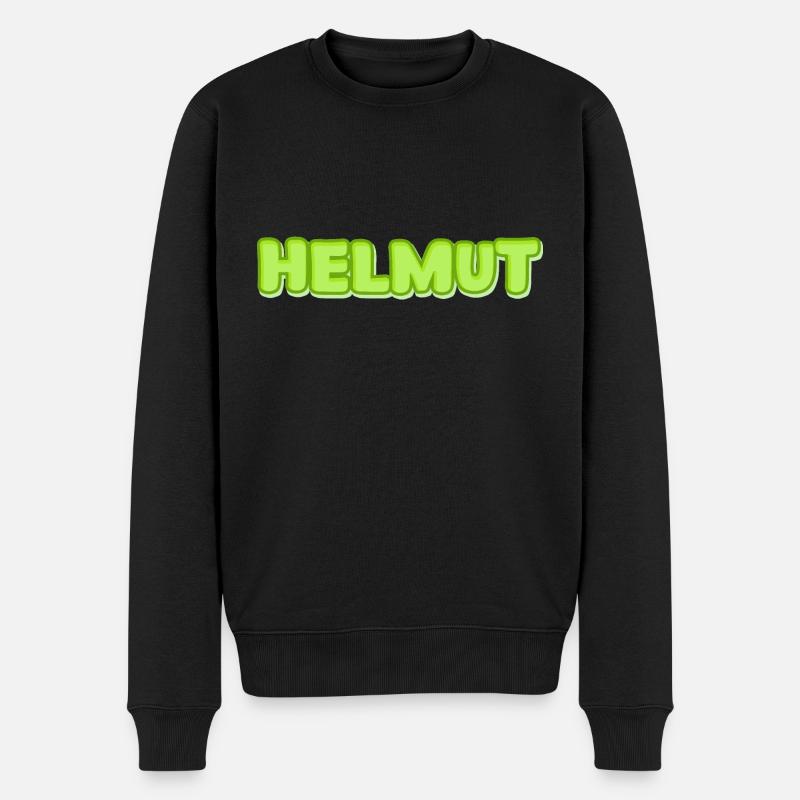 Helmut als Helmut - Männer Premium Bio Pullover - Schwarz
