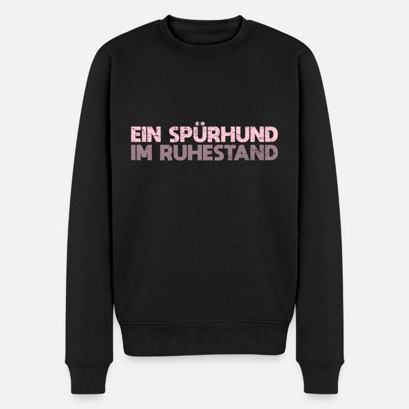 Ein Spürhund Im Ruhestand - Männer Premium Bio Pullover - Schwarz