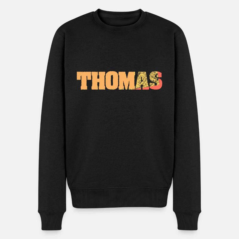 Thomas Thomas - Pull Premium bio Homme - noir