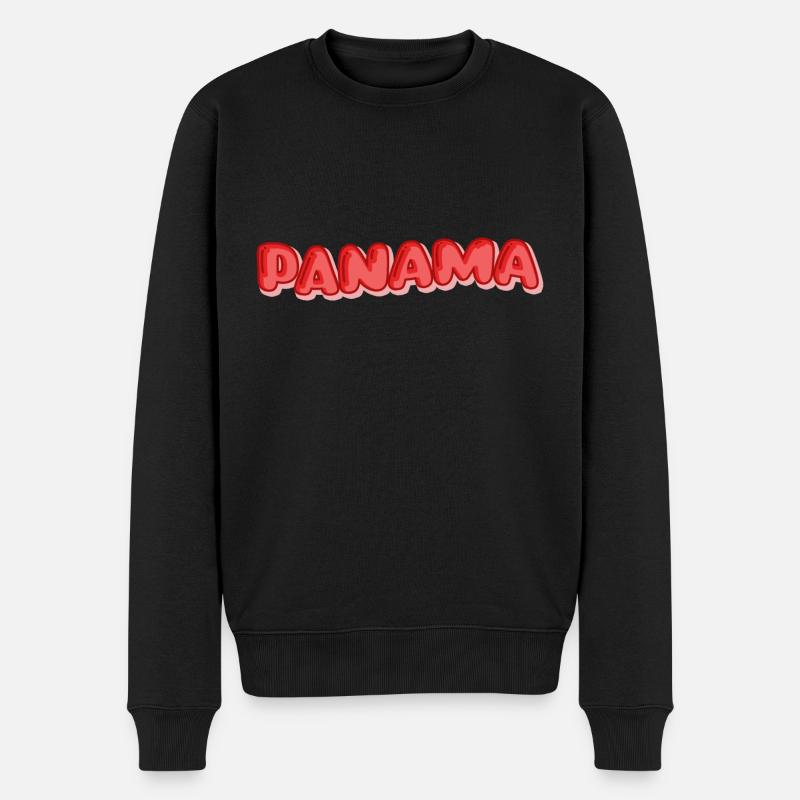 Panama als Urlaub - Männer Premium Bio Pullover - Schwarz