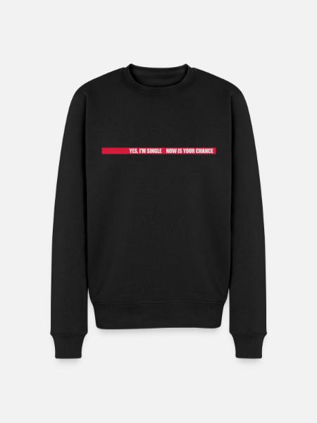 single now your chance - Men's Premium Organic Jumper - black