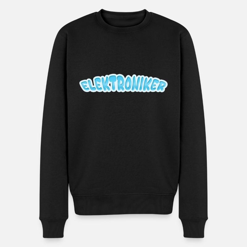 Elektroniker als Elektroniker - Männer Premium Bio Pullover - Schwarz