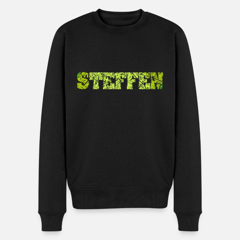 Steffen pour Steffen Nom Steffen - Pull Premium bio Homme - noir