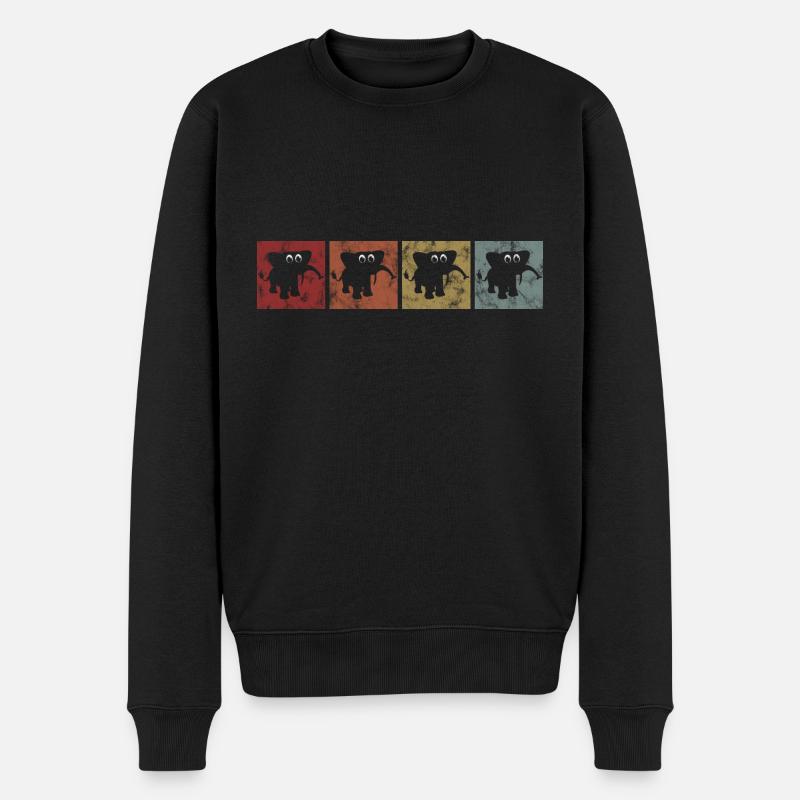 Eléphant éléphant pour enfants - Pull Premium bio Homme - noir