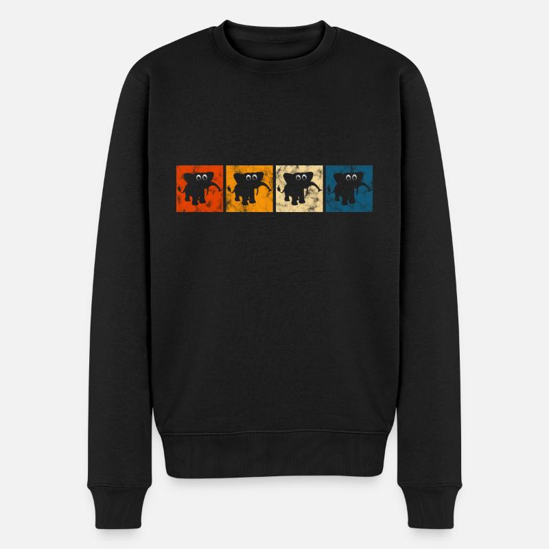 Eléphant éléphant pour enfants - Pull Premium bio Homme - noir