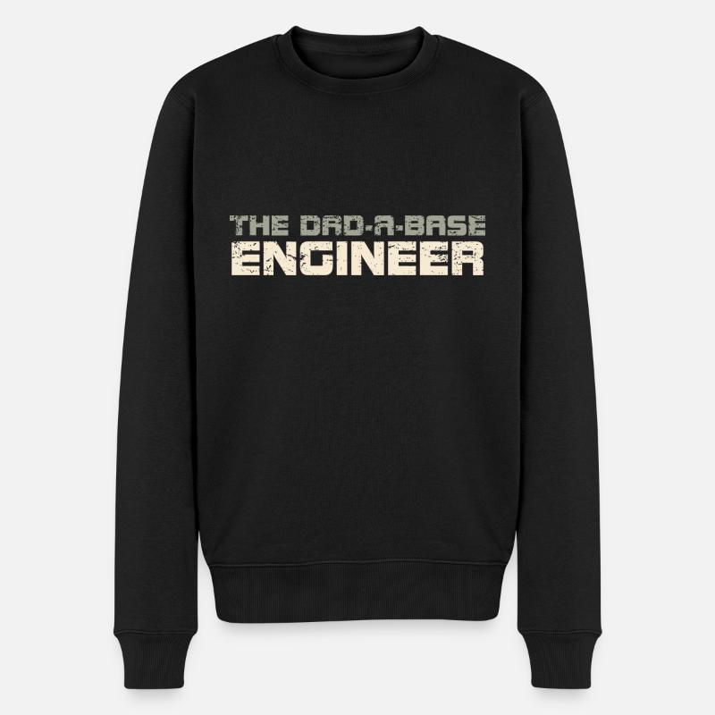 The Dad-A-Base Engineer - Men's Premium Organic Jumper - black