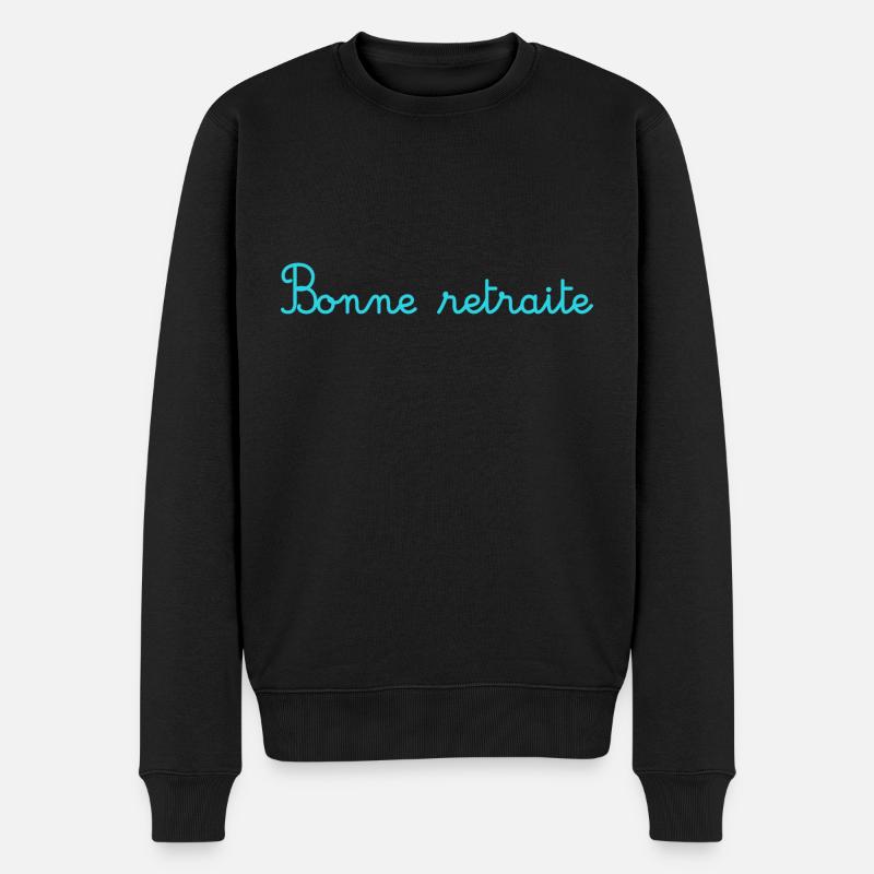 RETRAITE. RETRAITE. RETRAITEE. RETRAITE - Pull Premium bio Homme - noir